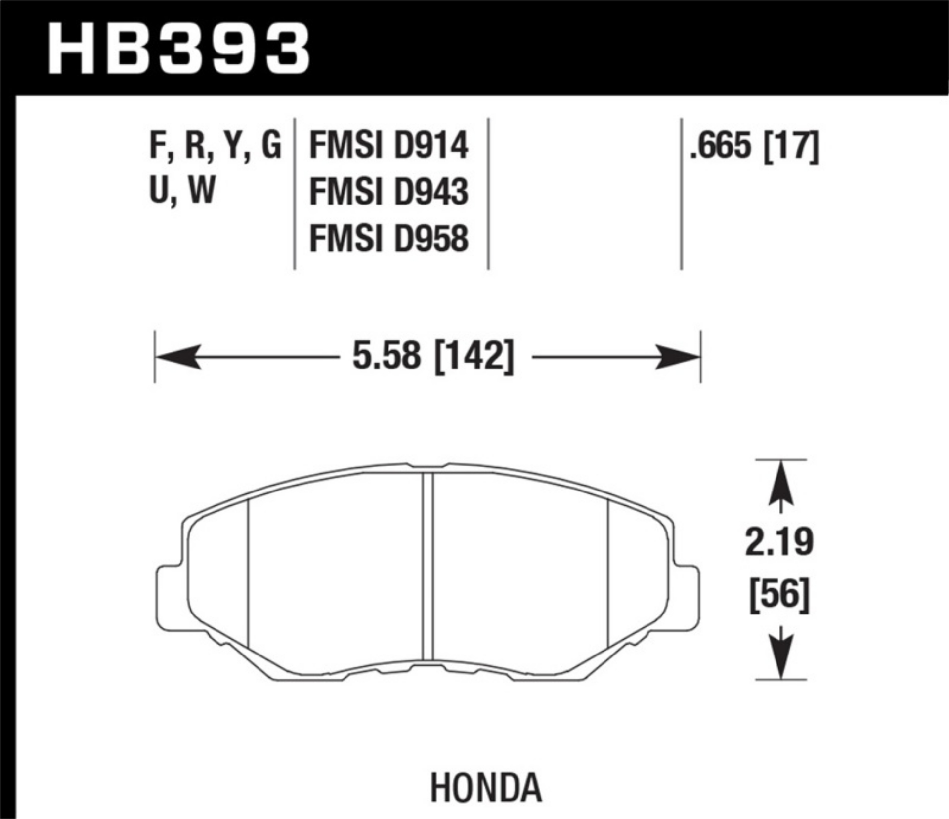 Picture of Hawk 03-08 Honda Pilot - 03-11 Honda Element HP+ Street Front Brake Pads