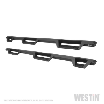 Picture of Westin 99-16 Ford F-250-350-450-550 CC 6-75ft Bed HDX Drop Whl to Whl Nerf Step Bars - Text Blk