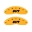 Picture of MGP 4 Caliper Covers Engraved Front & Rear SVT Yellow Finish Black Char 2003 Ford Mustang