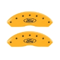 Picture of MGP 4 Caliper Covers Engraved Front & Rear Oval Logo-Ford Yellow Finish Black Char 2000 Ford F-150