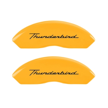 Picture of MGP 4 Caliper Covers Eng Fr No Bolts-TBird Rr No Bolts-TBird Yel Finish Blk Char 05 Ford Thunderbird