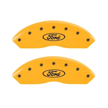 Picture of MGP 2 Caliper Covers Engraved Front Oval Logo-Ford Yellow Finish Blk Char 2011 Ford Focus