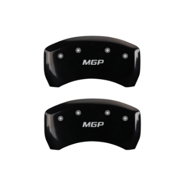 Picture of MGP 4 Caliper Covers Engraved Front & Rear Oval Logo-Ford Yellow Finish Black Char 2011 Ford F-150