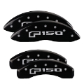 Picture of MGP 4 Caliper Covers Engraved Front & Rear Oval Logo-Ford Black Finish Silver Char 2013 Ford F-150