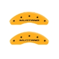 Picture of MGP 4 Caliper Covers Engraved Front Mustang Rear Pony Yellow Finish Black Char 1997 Ford Mustang