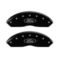 Picture of MGP 4 Caliper Covers Engraved Front & Rear Oval Logo-Ford Black Finish Silver Char 2017 Ford Fusion
