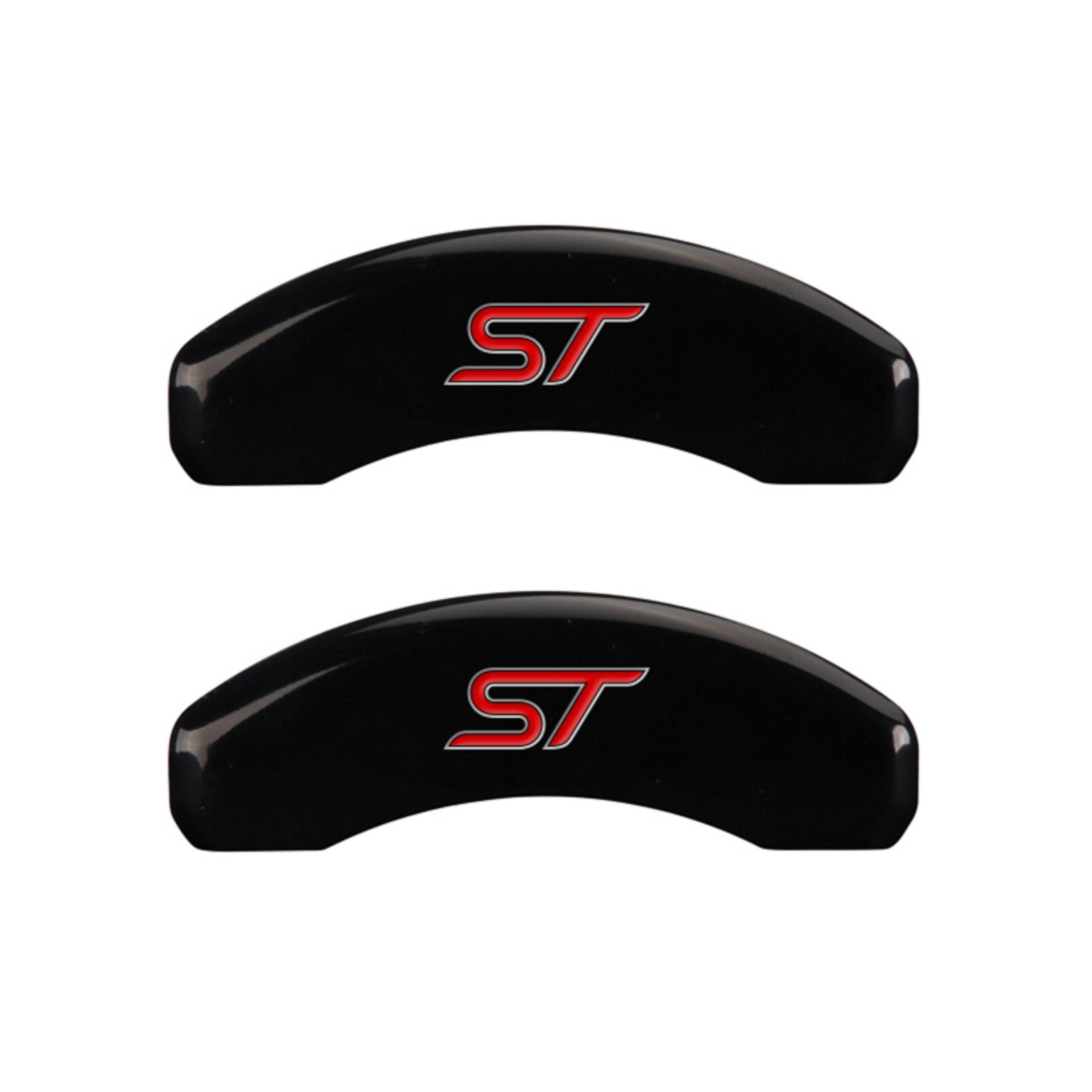 Picture of MGP 4 Caliper Covers Engraved Front & Rear No Bolts-St Black Finish Silver Char 2017 Ford Fusion