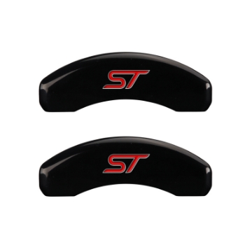 Picture of MGP 4 Caliper Covers Engraved Front & Rear No Bolts-St Black Finish Silver Char 2017 Ford Fusion