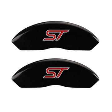 Picture of MGP 4 Caliper Covers Engraved Front & Rear No Bolts-St Black Finish Silver Char 2017 Ford Fusion