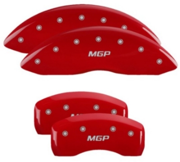 Picture of MGP 4 Caliper Covers Engraved Front & Rear MGP Red Finish Silver Characters 2019 Ford Edge