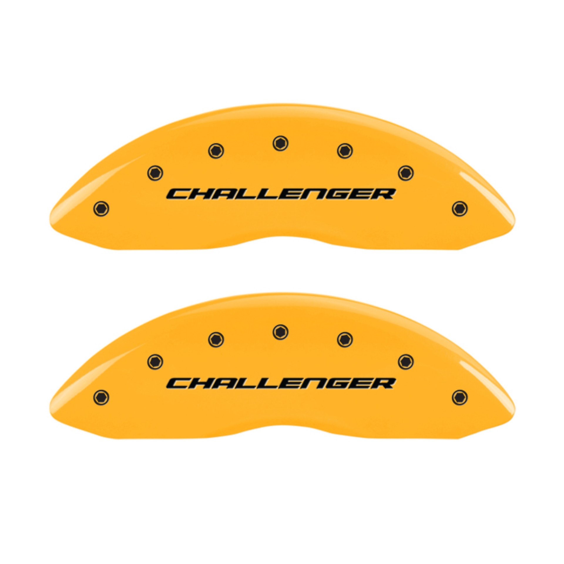 Picture of MGP 4 Caliper Covers Engraved Fr Challenger Rr Vintage RT Yellow Finish Black Char 06 Dodge Charger