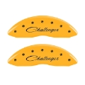 Picture of MGP 4 Caliper Covers Engraved Front Challenger Rear RT Yellow Finish Black Char 2006 Dodge Charger