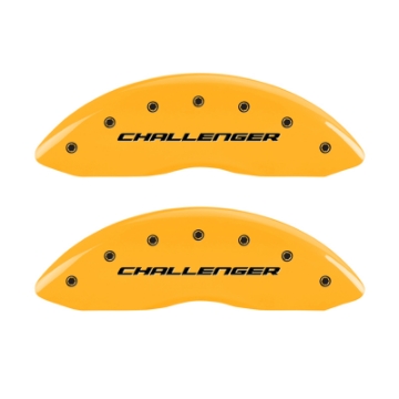 Picture of MGP 4 Caliper Covers Engraved Fr Challenger Rr Vintage RT Yellow Finish Black Char 07 Dodge Charger