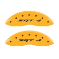 Picture of MGP 4 Caliper Covers Engraved Front Charger Rear RT Yellow Finish Black Char 2007 Dodge Charger