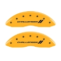 Picture of MGP 4 Caliper Covers Engraved F & R Stripes-Challenger Yellow Finish Black Char 2006 Dodge Charger