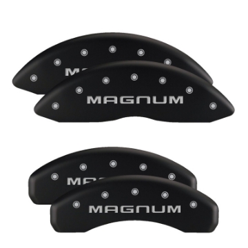 Picture of MGP 4 Caliper Covers Engraved Front & Rear Srt4 Yellow Finish Black Char 2005 Dodge Neon