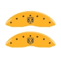 Picture of MGP 4 Caliper Covers Engraved Front Ram Rear Ramhead Yellow Finish Black Char 2006 Dodge Durango