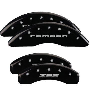 Picture of MGP 4 Caliper Covers Engraved Front & Rear MGP Yellow Finish Black Char 2002 Dodge Viper