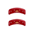Picture of MGP 4 Caliper Covers Engraved F & R Chevy Racing Red Finish Silver Char 1988 Chevrolet Corvette