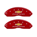 Picture of MGP 4 Caliper Covers Engraved F & R Chevy Racing Red Finish Silver Char 1988 Chevrolet Corvette