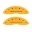 Picture of MGP 4 Caliper Covers Engraved Front & Rear Avalanche Yellow Finish Black Char 2001 Chevrolet Tahoe