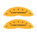 Picture of MGP 4 Caliper Covers Engraved Front Camaro Rear Gen 4-Ss Yellow Finish Black Char 1998 Chevy Camaro