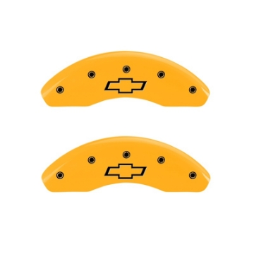 Picture of MGP 2 Caliper Covers Engraved Front Bowtie Yellow Finish Black Char 2006 Chevrolet HHR
