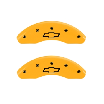 Picture of MGP 2 Caliper Covers Engraved Front Bowtie Yellow Finish Black Char 2006 Chevrolet HHR