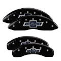 Picture of MGP 4 Caliper Covers Engraved F & R 100 Anniversary Black Finish Silver Char 2019 Chevrolet Suburban