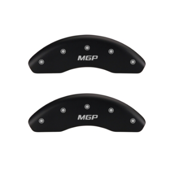Picture of MGP 4 Caliper Covers Engraved F & R 100 Anniversary Red Finish Silver Char 2019 Chevrolet Colorado