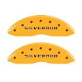 Picture of MGP 2 Caliper Covers Eng Front Silverado Yellow Finish Blk Char 05 Chevy Silverado 1500