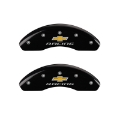 Picture of MGP 4 Caliper Covers Engraved F & R Chevy Racing Black Finish Silver Char 2019 Chevrolet Bolt EV