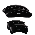 Picture of MGP 4 Caliper Covers Engraved F & R Chevy Racing Black Finish Silver Char 2019 Chevrolet Equinox