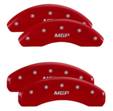 Picture of MGP 4 Caliper Covers Engraved Front & Rear MGP Red Finish Silver Characters 2019 Toyota CH-R