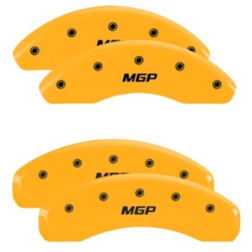 Picture of MGP 4 Caliper Covers Engraved Front & Rear MGP Yellow Finish Black Char 2019 Toyota CH-R