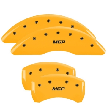 Picture of MGP 4 Caliper Covers Engraved Front & Rear MGP Yellow Finish Black Char 2000 Nissan Maxima