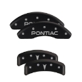 Picture of MGP 4 Caliper Covers Engraved Front & Rear MGP Black Finish Silver Char 2018 Nissan Armada