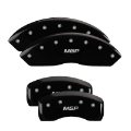 Picture of MGP 4 Caliper Covers Engraved Front & Rear MGP Black Finish Silver Char 2018 Nissan Armada