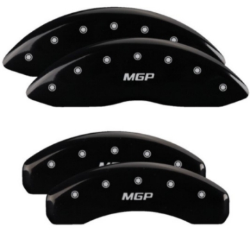 Picture of MGP 4 Caliper Covers Engraved Front & Rear MGP Black Finish Silver Char 2019 Nissan Armada