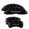 Picture of MGP 4 Caliper Covers Engraved Front & Rear Pontiac Black Finish Silver Char 2008 Pontiac G8
