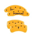 Picture of MGP 4 Caliper Covers Engraved Front Pontiac Rear Arrow Yellow Finish Black Char 2006 Pontiac G6