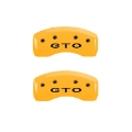 Picture of MGP 4 Caliper Covers Engraved Front Pontiac Rear Gto Yellow Finish Black Char 2004 Pontiac GTO