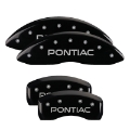 Picture of MGP 4 Caliper Covers Engraved Front & Rear Pontiac Black Finish Silver Char 2004 Pontiac GTO