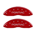 Picture of MGP 4 Caliper Covers Engraved Front & Rear Pontiac Red Finish Silver Char 2006 Pontiac GTO