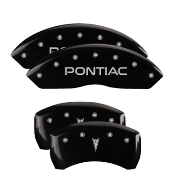 Picture of MGP 4 Caliper Covers Engraved Front Pontiac Rear Arrow Blk Finish Silver Char 2006 Pontiac Solstice