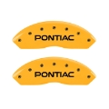 Picture of MGP 4 Caliper Covers Engraved Front & Rear Pontiac Yellow Finish Black Char 2007 Pontiac Solstice