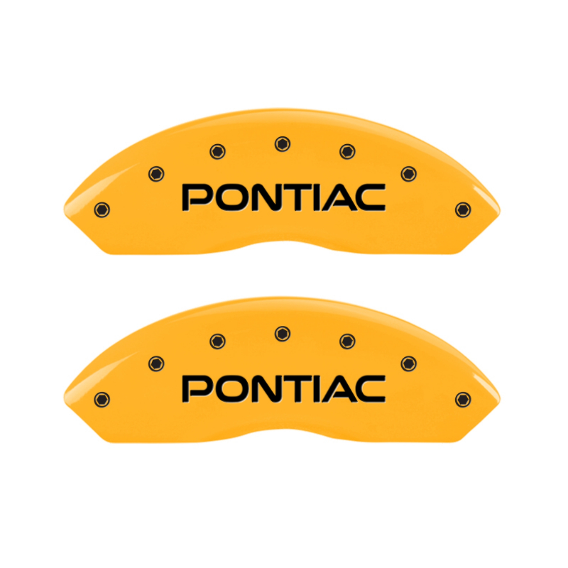 Picture of MGP 4 Caliper Covers Engraved Front & Rear Pontiac Yellow Finish Black Char 2007 Pontiac Solstice
