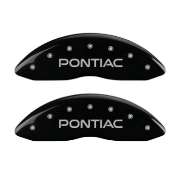 Picture of MGP 4 Caliper Covers Engraved Front Pontiac Rear Arrow Black Finish Sil Char 2004 Pontiac Bonneville