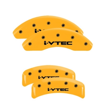 Picture of MGP 4 Caliper Covers Engraved Front Honda Rear H Logo Yellow Finish Black Char 1998 Honda Prelude