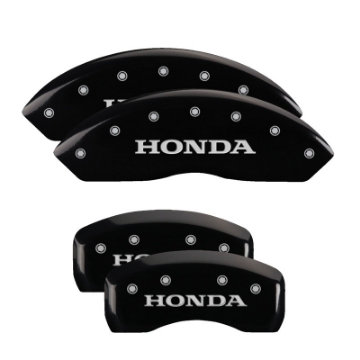Picture of MGP 4 Caliper Covers Engraved Front & Rear MGP Yellow Finish Black Char 2004 Honda S2000